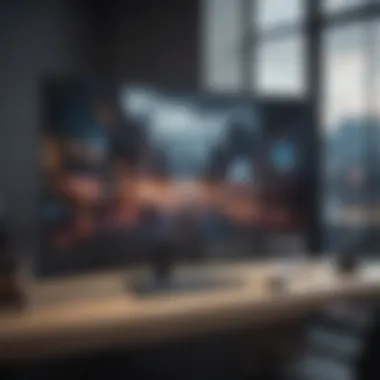 Sleek Design Elegance Sleek Design of 55-Inch Curved Gaming Monitor