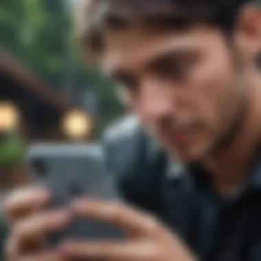 Tech enthusiast analyzing iPhone waterproof capabilities Tech enthusiast analyzing iPhone waterproof capabilities