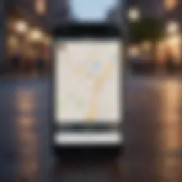 User interface of Find My app showcasing location tracking features