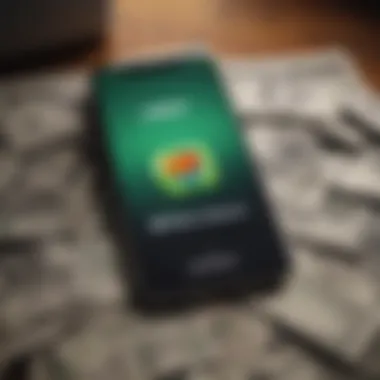 Cash App logo on a digital interface