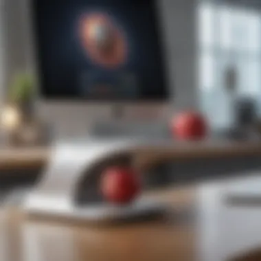 Ergonomic Design of Apple Stand for MacBook Sleek Apple Stand enhancing MacBook ergonomics