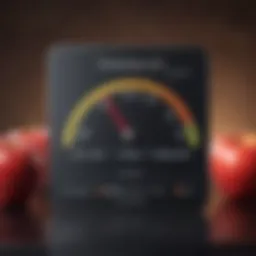 Credit score scale illustrating different ranges