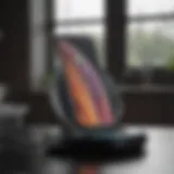 A sleek high-watt wireless charger showcasing modern design and technology.