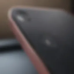 Close-up of the iPhone SE showcasing its sleek design