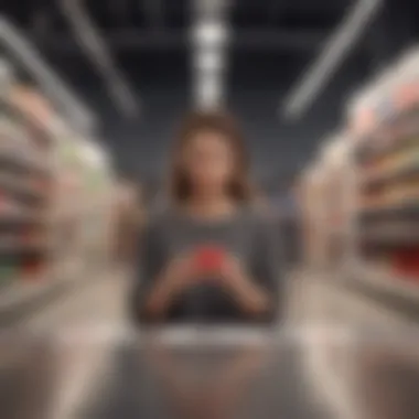 Smart Shopping for Apple Gift Cards Creative depiction of a shopper choosing an Apple gift card