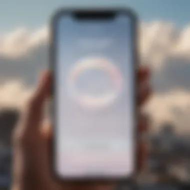 A locked iPhone displaying an iCloud activation screen