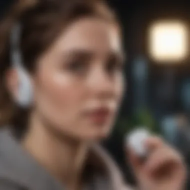 User enjoying immersive sound with AirPods