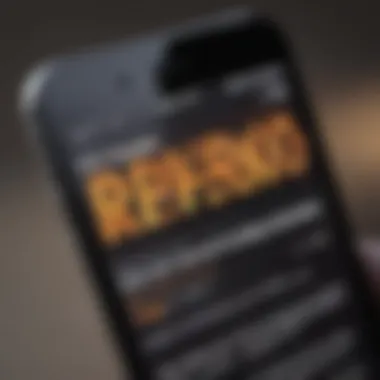 Extracted Text Displayed on iPhone iPhone displaying extracted text results