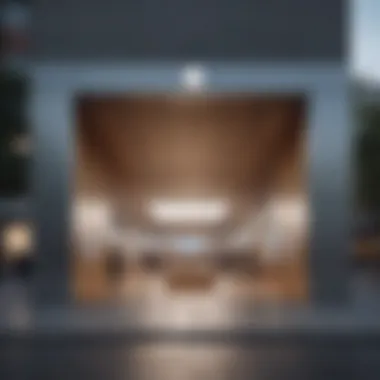 Welcoming Apple Store Exterior Apple Store exterior showcasing a welcoming environment for students