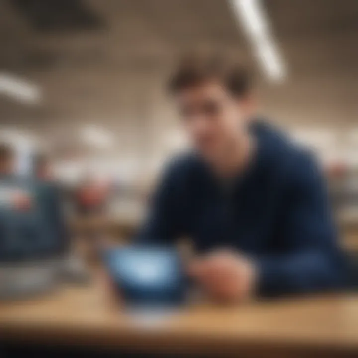 A student analyzing their financial decisions with Apple products