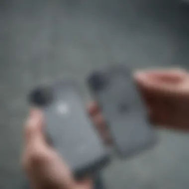 Comparing Unlocked and Locked iPhones A person comparing features of unlocked vs locked iPhones